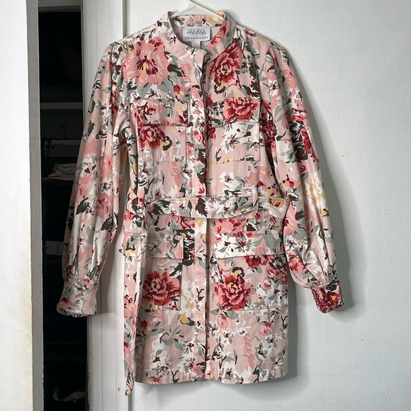 Anthropologie Dresses & Skirts - Anthropologie Mare Mare Floral Pink Shirt Dress Button Up